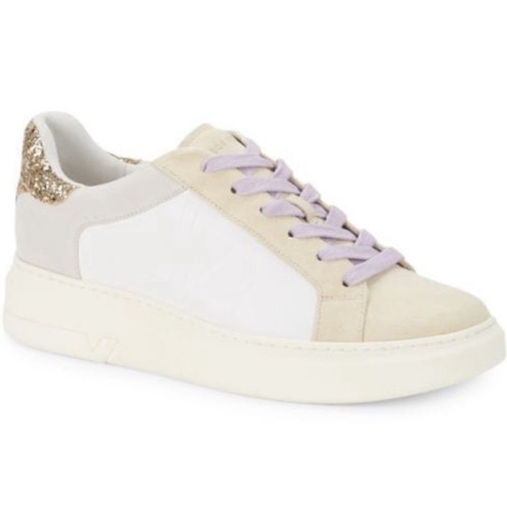 VERONICA BEARD Geri Colorblock Leather & Suede Sneakers brand new in box